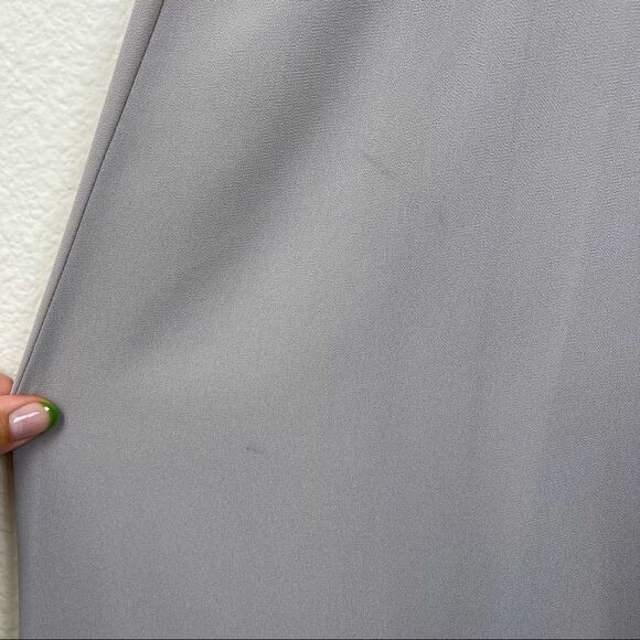 Show Me Your MuMu Women’s Gray Flutter Sleeve Evening Gown Bridesmaid Dress M - Picture 6 of 13